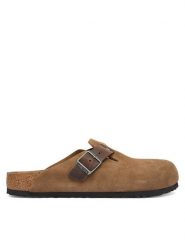 Birkenstock Klapki Boston 1030667 Brązowy. Brązowe klapki Birkenstock, ze skóry. Za 639.99 zł.