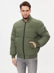 Calvin Klein Jeans Kurtka przejściowa J30J324072 Zielony Regular Fit. Zielone kurtki Calvin Klein Jeans, m, bez wzorów, z jeansu, bez kaptura. Za 589.99 zł.