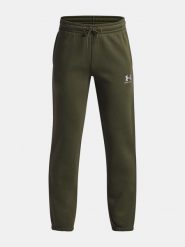 Spodnie dresowe Under Armour B Icon Flc Jogger Taping-GRN. Zielone joggery i bojówki Under Armour, bez wzorów, z bawełny. Za 247.46 zł.