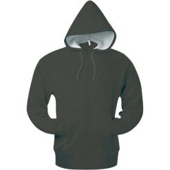 Bluza z kapturem z kieszeniami kangurkami Kariban. Zielone bluzy z kapturem KARIBAN, l, bez wzorów, z bawełny, z kapturem. Za 267.00 zł.