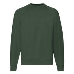 Klasyczna Bluza Raglanowa Unisex Dla Dorosłych. Czarne bluzy Fruit of the Loom, l, bez wzorów, bez kaptura. Za 96.99 zł.