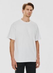 PAKO LORENTE – Biały męski t-shirt basic. Białe t-shirty Pako Lorente, l, bez wzorów, z bawełny, bez kołnierzyka, bez ramiączek. Za 99.99 zł.