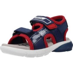 Sandały GEOX B S.FLEXYPER B.B Niebieski. Niebieskie sandały Geox, z tkaniny, bez zapięcia. Za 128.99 zł.