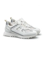 LLOYD Skórzane sneakersy w kolorze białym rozmiar: 43. Białe buty sportowe casual Lloyd, bez wzorów, z materiału, bez zapięcia. Za 604.95 zł.