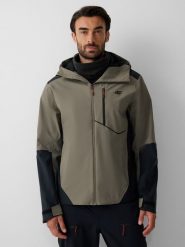 4F Kurtka trekkingowa membrana 10000 męska - khaki XL. Brązowe kurtki 4F, na zimę, l, bez wzorów, bez kaptura. Za 399.99 zł.