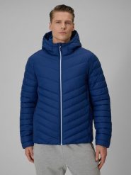 4F Kurtka z wypełnieniem syntetycznym męska - granatowa S. Niebieskie kurtki 4F, m, bez wzorów, z materiału, bez kaptura. Za 269.99 zł.