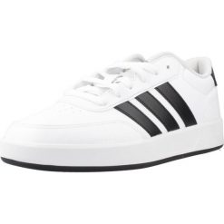 Buty ADIDAS BREAKNET 3.0 J Biały. Białe buty turystyczne Adidas, bez wzorów, z materiału, bez zapięcia, trekkingowe. Za 164.99 zł.