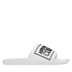 Klapki Versace Jeans Couture. Białe klapki Versace Jeans Couture, z jeansu. Za 229.99 zł.