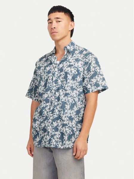 Jack & Jones Koszula Joshua 12271089 Niebieski Wide Fit. Niebieskie koszule Jack & Jones, m, bez wzorów, z bawełny, bez kołnierzyka, bez ramiączek. Za 99.99 zł.