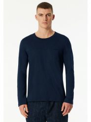 Schiesser Koszulka piżamowa w kolorze granatowym rozmiar: 48. Niebieskie bluzy Schiesser, bez wzorów, z bawełny, bez kołnierzyka, bez ramiączek. Za 86.99 zł.