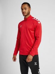Bluza sportowa dla dorosłych Hummel Core XK Poly Zip Sweat. Zielone bluzy bez kaptura Hummel, m, bez wzorów, z dresówki, bez kaptura. Za 159.50 zł.