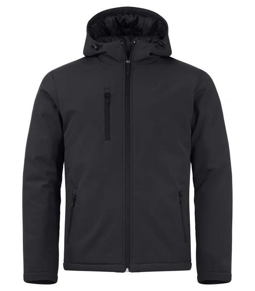 Clique Pikowana kurtka softshell z kapturem – Czarny. Czarne kurtki CLIQUE, m, bez wzorów, z polaru, z kapturem. Za 324.36 zł.