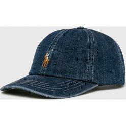 Polo Ralph Lauren - Czapka. Niebieskie czapki z daszkiem Polo Ralph Lauren, bez wzorów, z bawełny. W wyprzedaży za 149.90 zł.