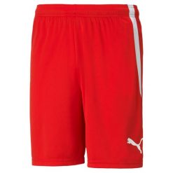 Spodenki piłkarskie męskie PUMA Teamliga. Białe krótkie spodenki sportowe Puma, m, bez wzorów, z materiału. Za 95.03 zł.