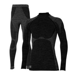 Heat Keeper zestaw termiczny Męskie Premium - koszulka + legginsy termoaktywne. Czarne bielizna termoaktywna HEAT KEEPER, na zimę, m, bez wzorów, bez ramiączek, narciarskie. W wyprzedaży za 199.99 zł.