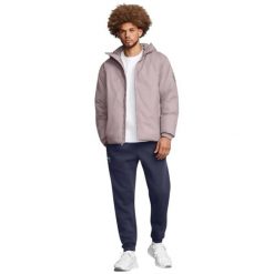 Męska lekka kurtka puchowa (Szara). Szare kurtki Under Armour, m, bez wzorów, z materiału, z kapturem. Za 563.45 zł.