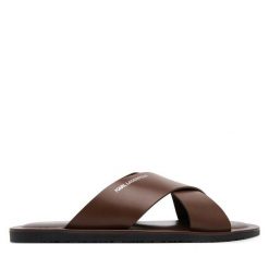 Klapki KARL LAGERFELD. Brązowe klapki KARL LAGERFELD. Za 379.99 zł.
