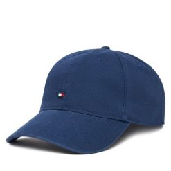 Czapka z daszkiem Tommy Hilfiger. Niebieskie czapki z daszkiem Tommy Hilfiger, bez wzorów. Za 129.99 zł.