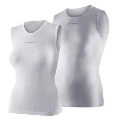 Podkoszulek bez rękawów Brubeck Base Layer Ultra Light 3D. Białe podkoszulki Brubeck, s, bez wzorów, z poliamidu, bez ramiączek. Za 74.99 zł.