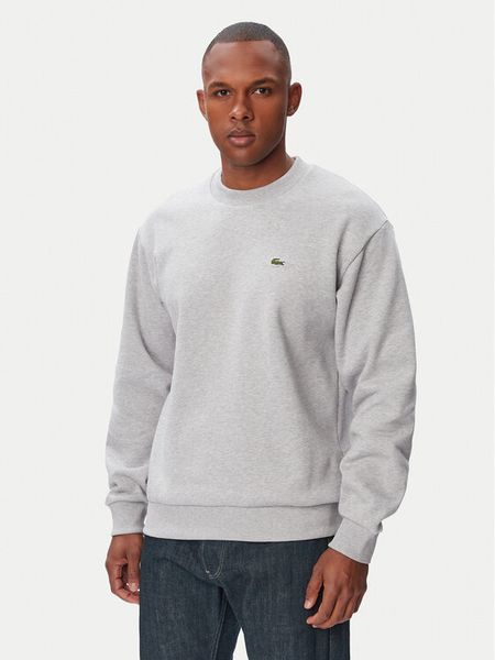 Lacoste Bluza SH8868 Szary jasny Regular Fit. Szare bluzy LACOSTE, m, bez wzorów, z bawełny, bez kaptura. Za 594.99 zł.