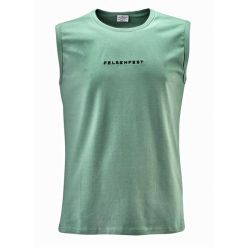 Tank-top Męski Only Way is Up. Niebieskie bezrękawniki FELSENFEST, m, bez wzorów, z bawełny, bez kołnierzyka, bez ramiączek. Za 139.99 zł.