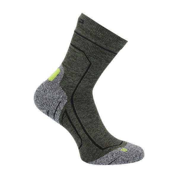 Skarpety trekkingowe Hiking Sock Softair Mid. Zielone skarpety CMP, bez wzorów, z elastanu. Za 49.99 zł.
