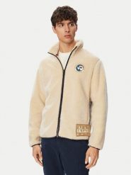 Napapijri Polar T-Archive NP0A8APE Kremowy Relaxed Fit. Białe bluzy z polaru Napapijri, m, bez wzorów, z polaru, bez kaptura. Za 879.99 zł.