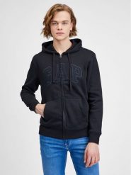 Gap Bluza 499917-06 Czarny Regular Fit. Czarne bluzy GAP, m, bez wzorów, z bawełny, bez kaptura. Za 139.99 zł.