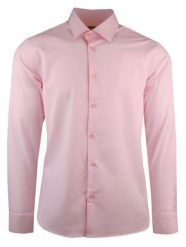 Koszula Męska, Elegancka, Krój Regularny - Victorio - Różowa. Czerwone koszule Victorio, m, bez wzorów, z bawełny, bez kołnierzyka, bez ramiączek. Za 139.00 zł.