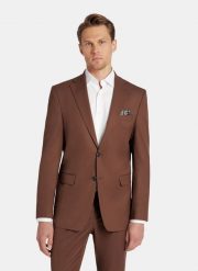 PAKO LORENTE – Marynarka garniturowa w kolorze brązowym. Brązowe garnitury Pako Lorente, m, bez wzorów, z elastanu. Za 649.99 zł.