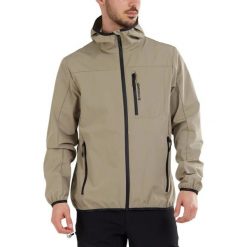 Kurtka softshellowa męska Fundango Alloy Hooded Softshell. Brązowe kurtki Fundango, m, bez wzorów, z poliamidu, bez kaptura. Za 459.90 zł.