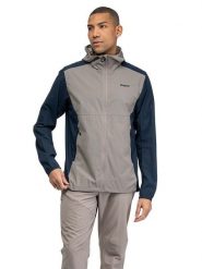 Bergans Kurtka przeciwwiatrowa "Rabot" w kolorze szarobrązowo-granatowym rozmiar: XL. Brązowe kurtki outdoor i hardshell Bergans, xl, bez wzorów, z materiału, bez kaptura. Za 425.06 zł.