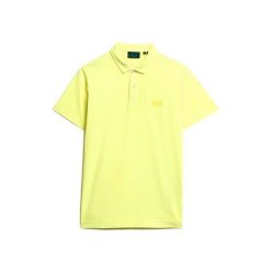 Koszulka polo z dżerseju Superdry Essential Logo Neon. Żółte koszulki polo Superdry, m, bez wzorów, z dżerseju, bez kołnierzyka, bez ramiączek. W wyprzedaży za 190.35 zł.