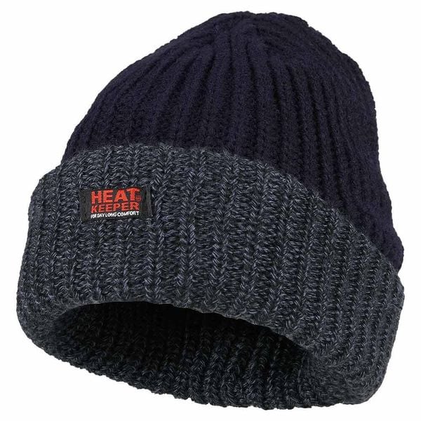 Męska czapka termoaktywna Heat Keeper granatowy. Niebieskie czapki zimowe HEAT KEEPER, bez wzorów. Za 125.99 zł.