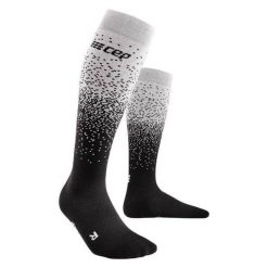 Męskie skarpety kompresyjne sportowe z merino CEP Snowfall. Białe odzież kompresyjna CEP, na zimę, m, bez wzorów, z elastanu. Za 199.00 zł.