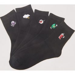 5 pack skarpet z aplikacją - Czarny. Skarpety marki ARTENGO. Za 39.99 zł.
