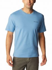 Columbia Koszulka "Burnt Lake™" w kolorze błękitnym rozmiar: M. Niebieskie t-shirty sportowe Columbia, bez wzorów, z bawełny, bez ramiączek, outdoorowe. Za 114.98 zł.