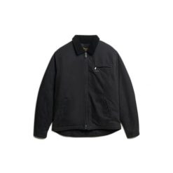 Kurtka ranchowa Superdry Canvas. Czarne kurtki Superdry, l, z aplikacjami, z bawełny, bez kaptura. Za 472.10 zł.