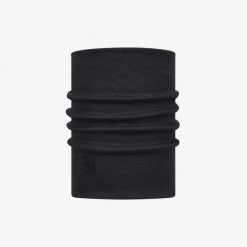 Komin wielofunkcyjny z wełny merynosów Buff Merino Heavyweight. Czarne szaliki Buff, bez wzorów, z wełny. Za 169.90 zł.