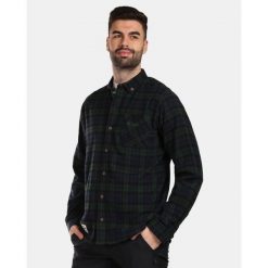 Męska koszula flanelowa Kilpi FLANNY-M. Zielone koszule Kilpi, m, bez wzorów, bez kołnierzyka, bez ramiączek. Za 179.35 zł.