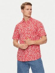 United Colors Of Benetton Koszula 5JDZ5QMD8 Czerwony Slim Fit. Czerwone koszule United Colors Of Benetton, m, bez wzorów, z bawełny, bez kołnierzyka, bez ramiączek. Za 159.99 zł.