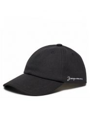 JACQUEMUS Czapka z daszkiem 216AC009 Czarny. Czarne czapki z daszkiem JACQUEMUS, bez wzorów, z bawełny. Za 399.99 zł.