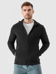 4F Polar ze stójką regular męski - czarny 3XL. Czarne bluzy z polaru 4F, na zimę, m, bez wzorów, z dzianiny, bez kaptura. Za 149.99 zł.