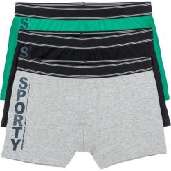 Bokserki (3 pary) bonprix jasnoszary melanż + zielony + czarny z nadrukiem. Bokserki marki KALENJI. Za 50.97 zł.