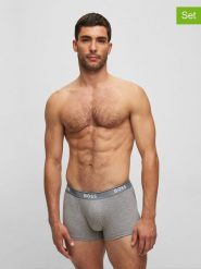 Hugo Boss Underwear Bokserki (3 pary) w kolorze szarym, białym i czarnym rozmiar: XXL. Białe bokserki Hugo Boss Underwear, xxl, bez wzorów. Za 65.54 zł.