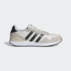 Buty Run 60s 4.0. Białe buty turystyczne Adidas, bez wzorów, bez zapięcia, trekkingowe. Za 259.00 zł.