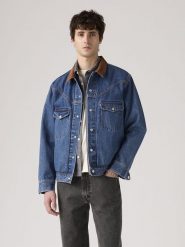 Levi's Kurtka dżinsowa "Western" w kolorze niebieskim rozmiar: XL. Niebieskie kurtki Levi's®, s, bez wzorów, z bawełny, bez kaptura. Za 275.45 zł.