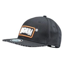 Czapka typu snapback Magnum Lapis. Czarne czapki z daszkiem MAGNUM, bez wzorów, z materiału. Za 62.87 zł.