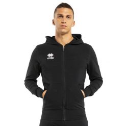 Kurtka z kapturem Errea Philip. Czarne kurtki ERREA, m, bez wzorów, z bawełny, z kapturem. Za 270.50 zł.