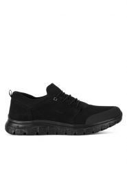 Rieker Sneakersy B6650-00 Czarny. Czarne buty sportowe casual Rieker, bez wzorów, z materiału, bez zapięcia. Za 349.99 zł.